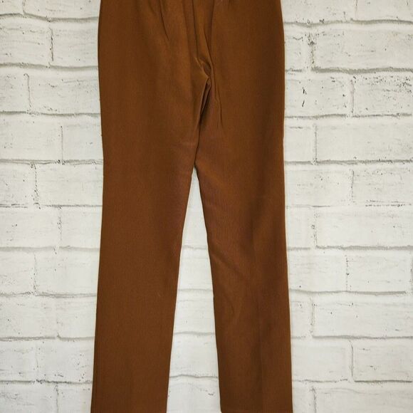 Equestian Designs Santa Barbara Brown Ribbed Straight Leg Stretch Pants Medium - Picture 4 of 9